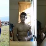 鬥獸場maleshow 臺灣體育生兼職淘寶模特，肌肉線條分明，尤其是方形胸，射了之後還在擼